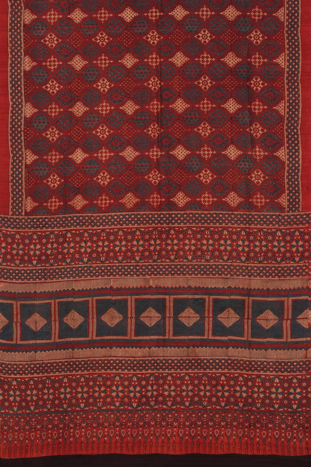 Image of Ajrakh Printed Saree